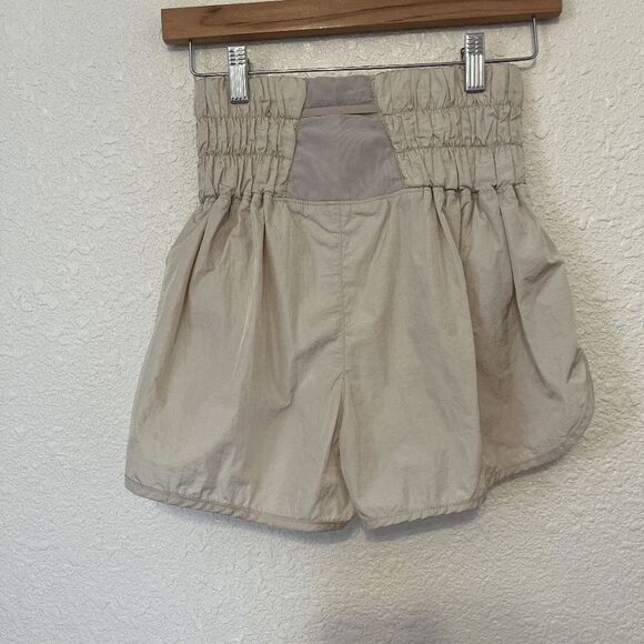 Free People Movement The Way Home Taupe High Waisted Shorts Women's Size Small - Picture 3 of 7